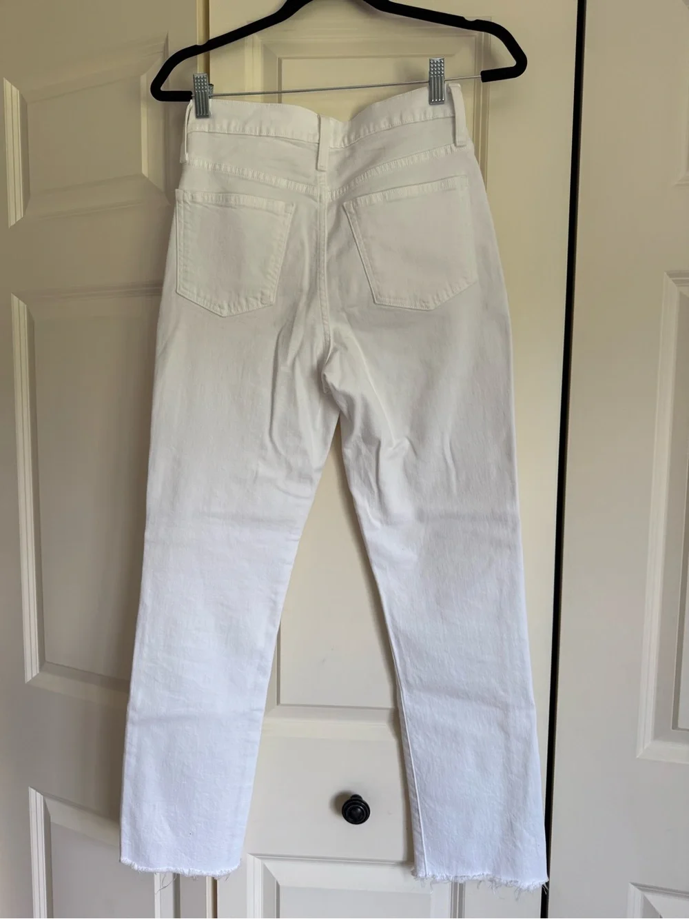 J. Crew White Slim Boyfriend High-Rise Straight Jeans
